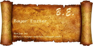 Bayer Eszter névjegykártya