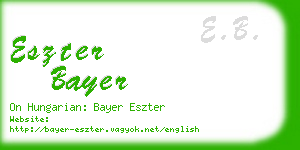eszter bayer business card